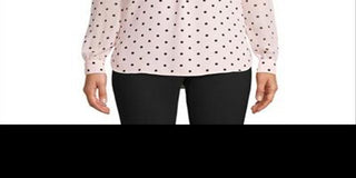 Blusa feminina Anne Klein Cherry Blossom com divisão longa Poet, rosa, tamanho XS