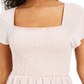 Rewash Junior's Smocked High Low Top Rosa Tamanho X-Grande