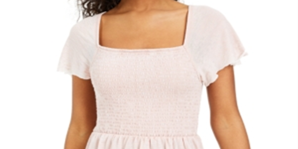 Rewash Junior's Smocked High Low Top Rosa Tamanho X-Grande