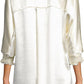 Anne Klein Top Túnica Feminina Cetim Hi Low Dourado Tamanho M