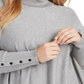Poncho Alfani Plus Colorblock Feminino Cinza Tamanho 1X