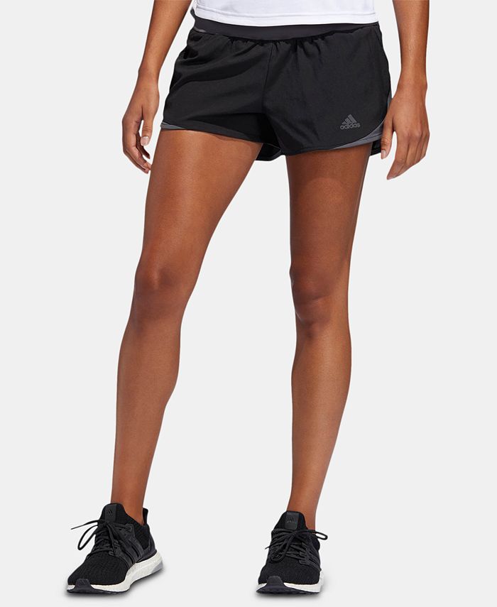 Shorts de treino Adidas Run It Climalite feminino, preto, tamanho LX3"