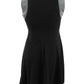 Vestido flare Tommy Hilfiger feminino, corte metálico fosco, preto, tamanho 12