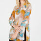 Blusa túnica feminina Petite Watercolor da INC International Concepts, marrom, tamanho Petite S