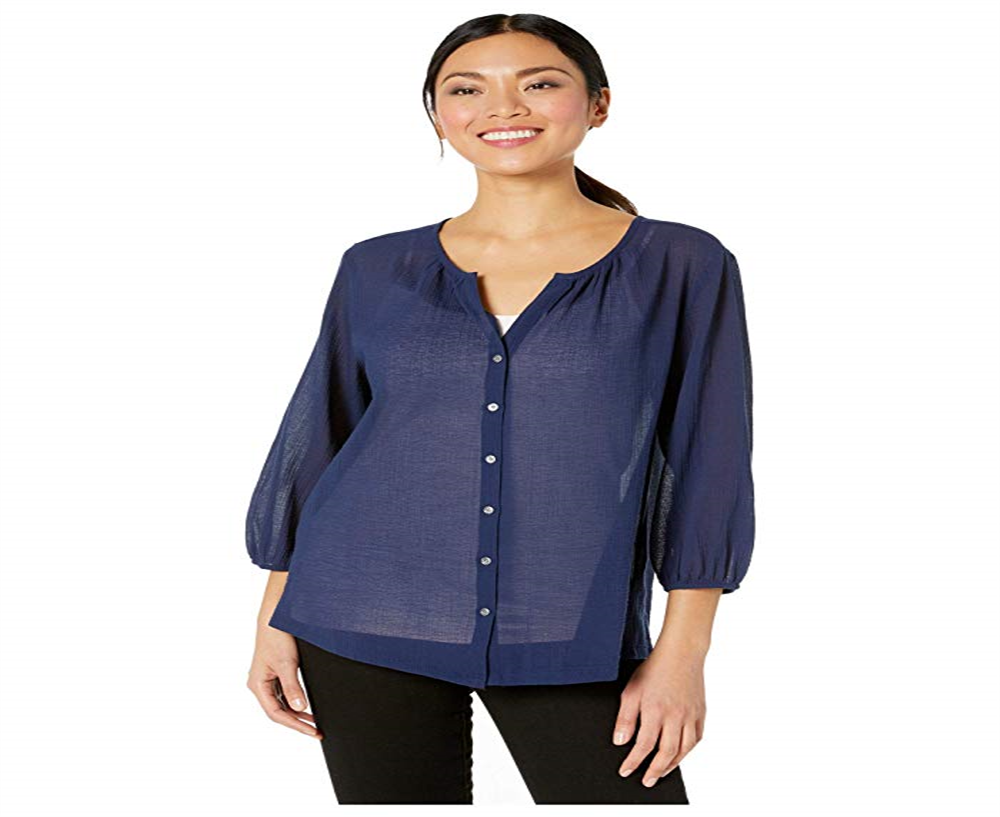 Blusa Tommy Bahama Lana Bay Gaze Feminina Azul Tamanho Grande