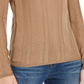 Suéter feminino de gola alta sólida INC International Concepts, novo, marrom, tamanho X-S