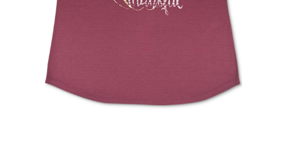Camiseta feminina com estampa de agradecimento Style &amp; Co - vermelha, tamanho médio