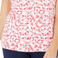 Karen Scott Top Henley Estampado Feminino Rosa Tamanho Médio