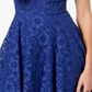 Vestido infantil City Studios com ajuste evasê evasê azul tamanho 7