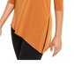 Blusa feminina Alfani com recorte assimétrico - marrom, tamanho pequeno G