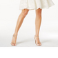Vestido feminino Charter Club com ajuste evasê e renda, tamanho pequeno e médio, branco