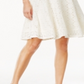 Vestido feminino Charter Club com ajuste evasê e renda, tamanho pequeno e médio, branco