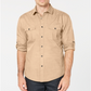 Camisa texturizada Warren Woven masculina Alfani com botões, marrom, tamanho XXX-G