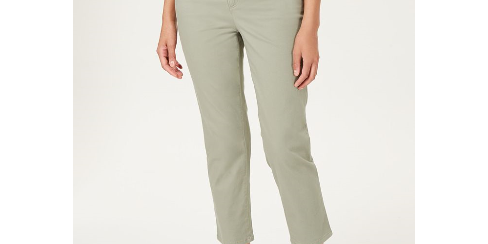 Calça jeans feminina Charter Club Tummy Control Bristol Capri, verde, tamanho 12P