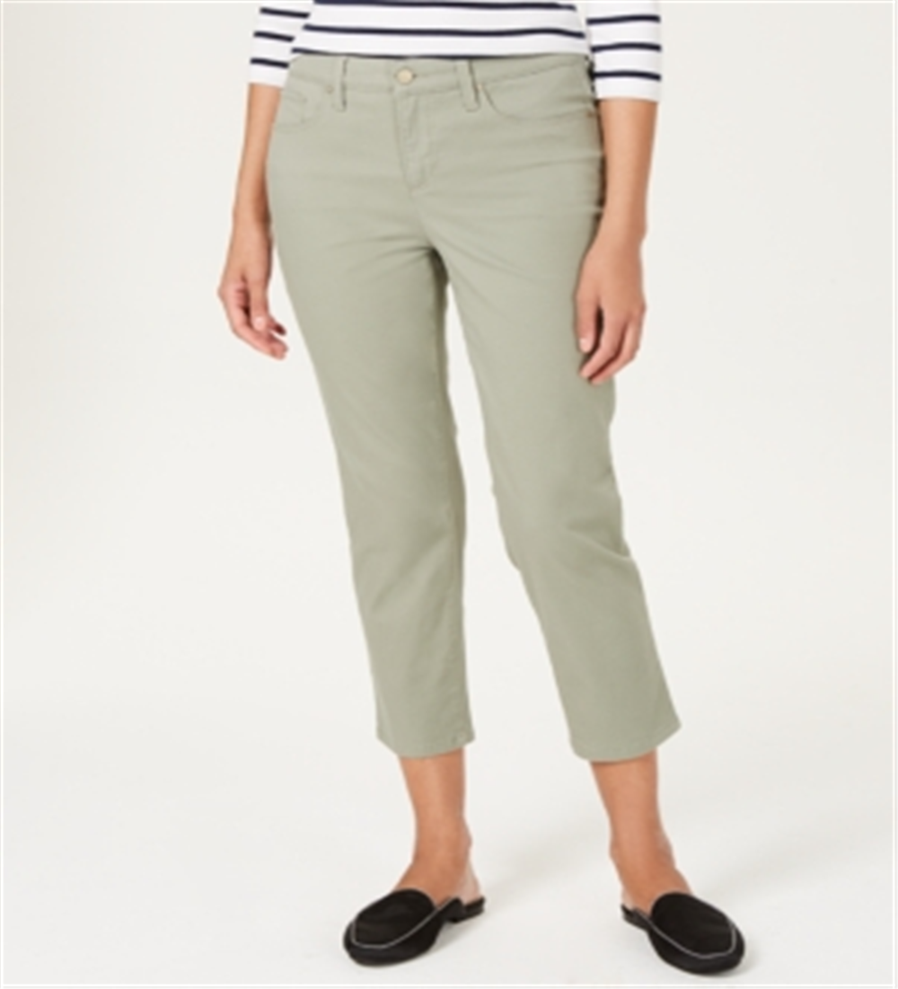 Calça jeans feminina Charter Club Tummy Control Bristol Capri, verde, tamanho 12P