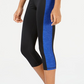 Leggings cropped femininas Ideology Colorblocked, pretas, tamanho 2XL