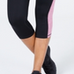 Leggings cropped femininas Ideology Colorblocked, pretas, tamanho 2XL