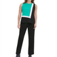 Blusa Calvin Klein Feminina Colorblock Sem Mangas com Decote em V Verde Tamanho X-G