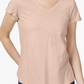 Camiseta feminina de algodão estilo &amp; co rosa tamanho GG