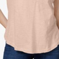 Camiseta feminina de algodão estilo &amp; co rosa tamanho GG