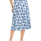 Saia MIDI Estampada JM Collection Azul Tamanho P
