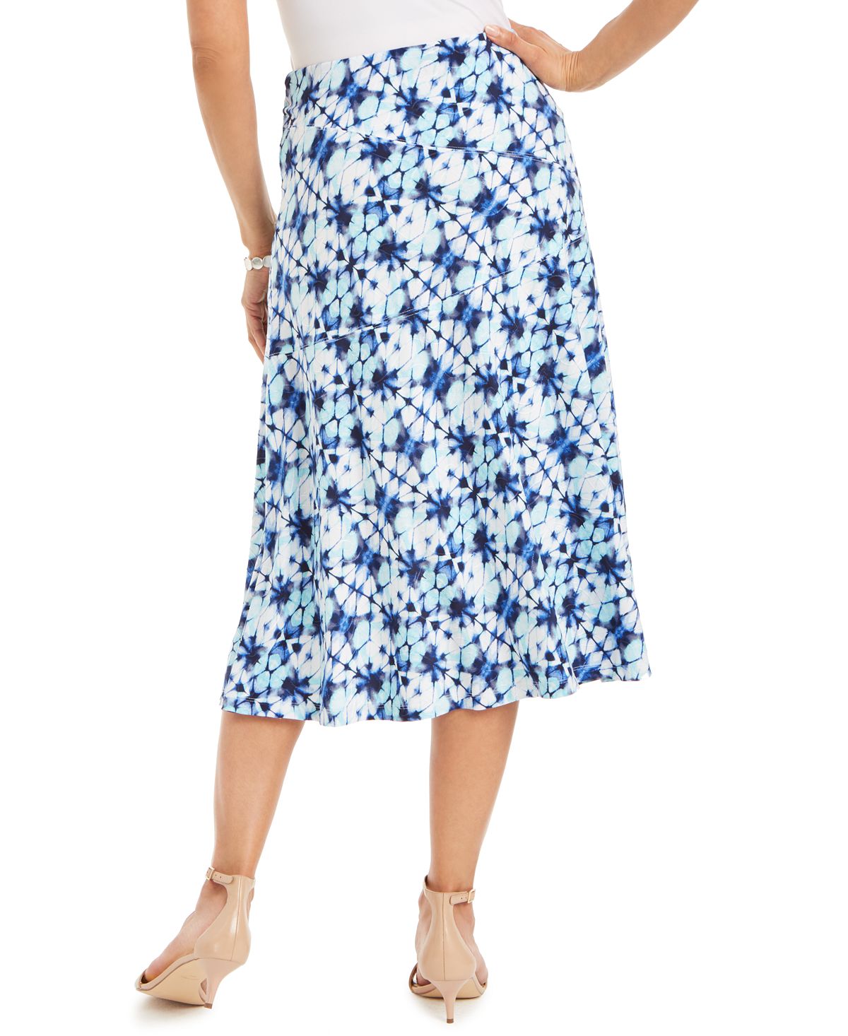 Saia MIDI Estampada JM Collection Azul Tamanho P