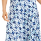 Saia MIDI Estampada JM Collection Azul Tamanho P