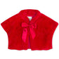 Bolero de pele sintética para meninas, edições raras, vermelho, tamanho 2T