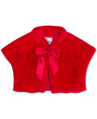 Bolero de pele sintética para meninas, edições raras, vermelho, tamanho 2T