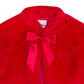 Bolero de pele sintética para meninas, edições raras, vermelho, tamanho 2T