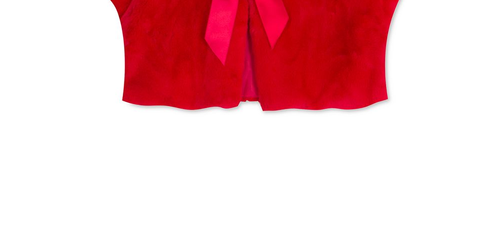 Bolero de pele sintética para meninas, edições raras, vermelho, tamanho 2T