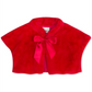 Bolero de pele sintética para meninas, edições raras, vermelho, tamanho 2T