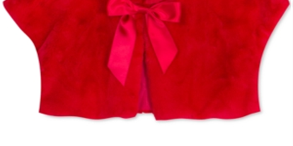 Bolero de pele sintética para meninas, edições raras, vermelho, tamanho 2T