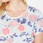 Blusa feminina de algodão com estampa floral estilo &amp; co, azul, tamanho grande