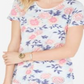 Blusa feminina de algodão com estampa floral estilo &amp; co, azul, tamanho grande