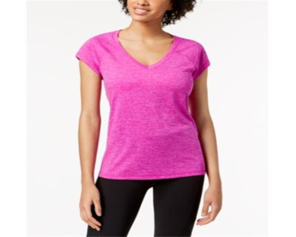 Camiseta feminina Ideology Rapidry Heathered Performance - Rosa Tamanho G