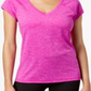 Camiseta feminina Ideology Rapidry Heathered Performance - Rosa Tamanho G