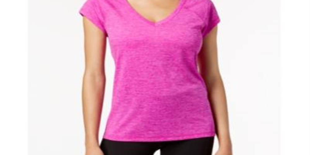 Camiseta feminina Ideology Rapidry Heathered Performance - Rosa Tamanho G