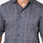 Camisa masculina de algodão com estampa de tapeçaria Tasso Elba, azul, tamanho 2XL