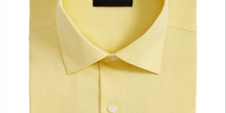 Alfani Men's Bedford Regular Fit Officewear Button Down Shirt Yellow Size XL