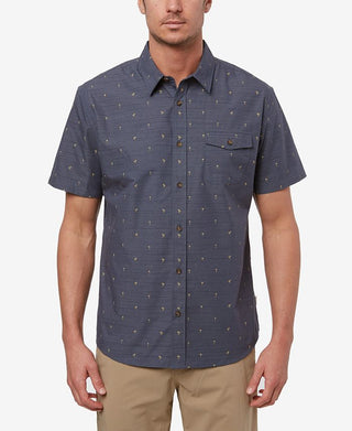 Camisa O'Neill West Ways Masculina Azul Tamanho Médio
