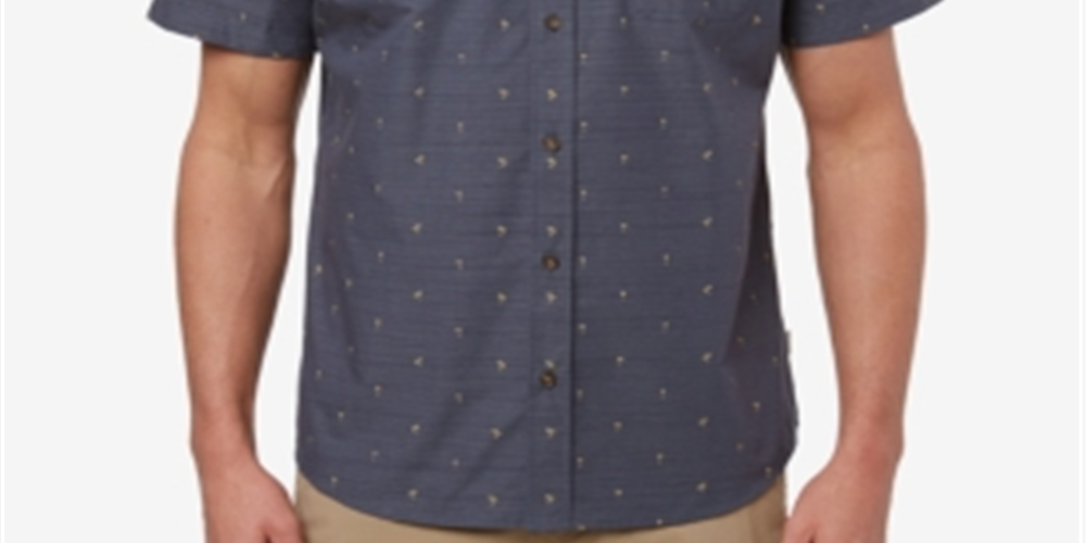 Camisa O'Neill West Ways Masculina Azul Tamanho Médio