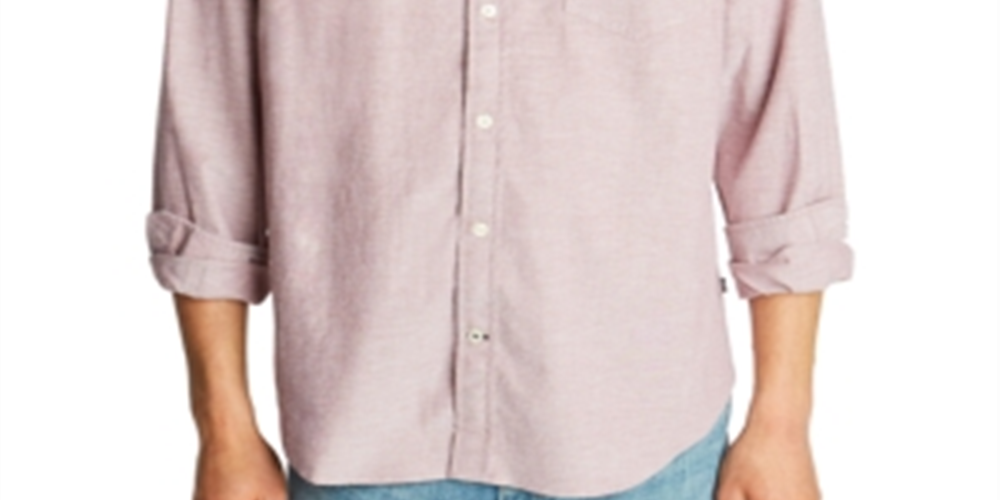 Camisa Oxford Masculina Classic Fit Nautica Lisa Roxa Tamanho X-G