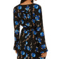 Vestido com estampa floral As U Wish Junior's Surplice - Preto, tamanho médio