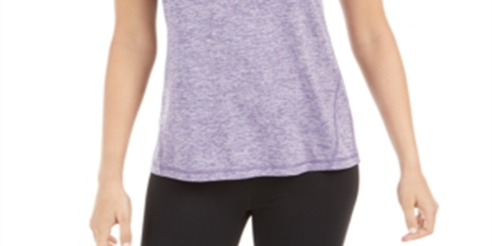 Camiseta feminina Ideology para corrida e fitness, roxa, tamanho GG