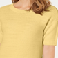 Suéter feminino de algodão com manga curta Charter Club, amarelo, tamanho XX-G