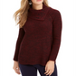 Suéter feminino de manga comprida e gola alta Style &amp; Co, vermelho, tamanho pequeno, extrapequeno