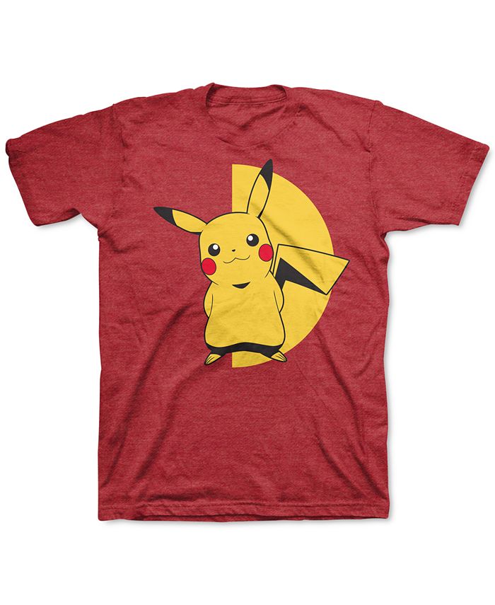 Camiseta infantil Pokémon Pikachu Knockout para meninos, vermelha, tamanho 2