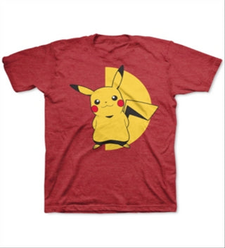 Camiseta infantil Pokémon Pikachu Knockout para meninos, vermelha, tamanho 2