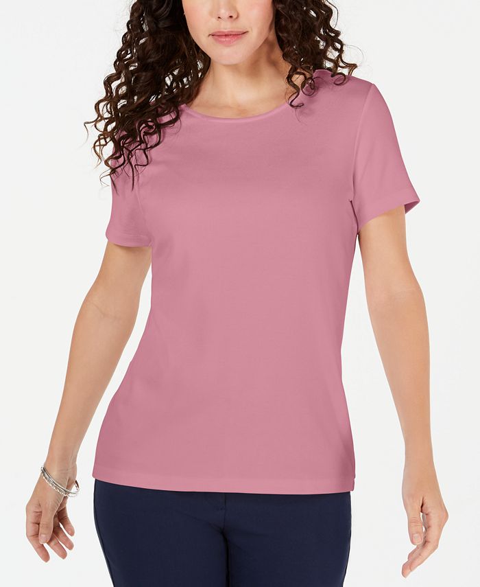 Camiseta Karen Scott Solid - Rosa Tamanho P